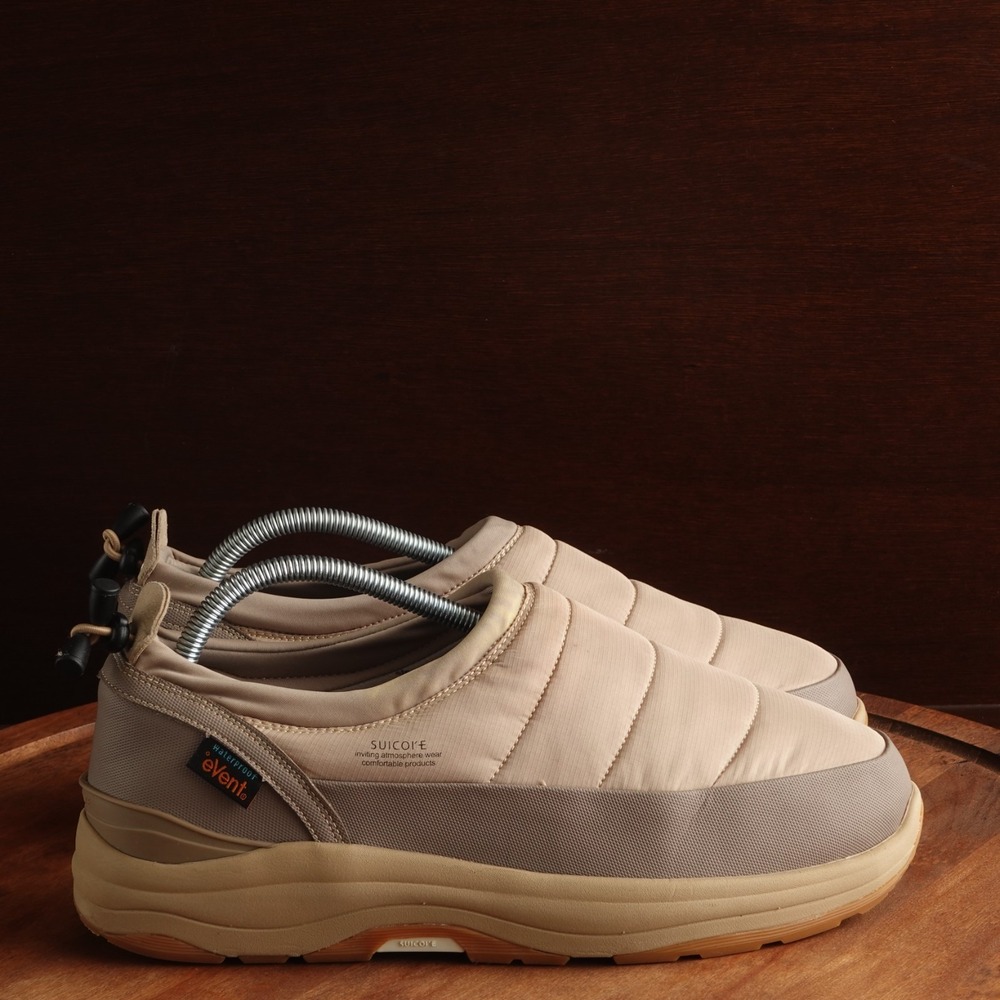 Suicoke Sneakers Mens SZ 10 Beige Pepper Evab Slip On Casual Modern Comfort Shoe